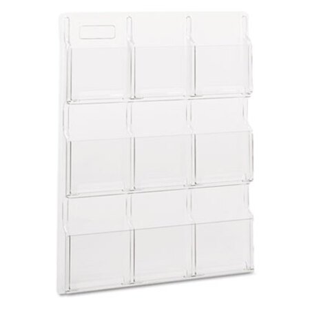 Picture of Reveal Clear Literature Displays, 9 Compartments, 30w x 2d x 36.75h, ClearSAF-5603CL