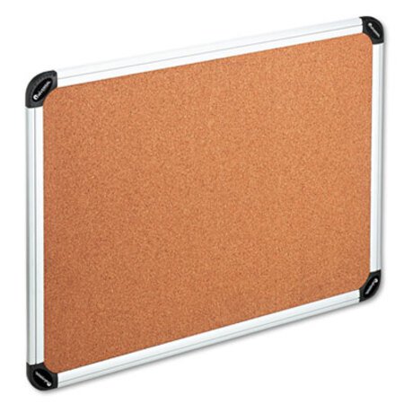 Picture of Cork Board with Aluminum Frame, 48 x 36, Natural, Silver FrameUNV-43714
