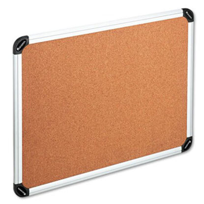 Picture of Cork Board with Aluminum Frame, 48 x 36, Natural, Silver FrameUNV-43714