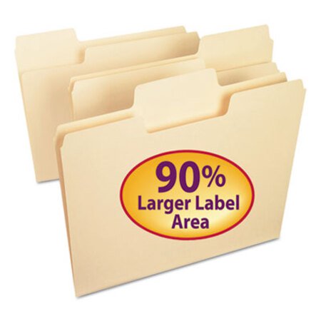 Picture of SuperTab Top Tab File Folders, 1/3-Cut Tabs, Letter Size, 11 pt. Manila, 100/BoxSMD-10301