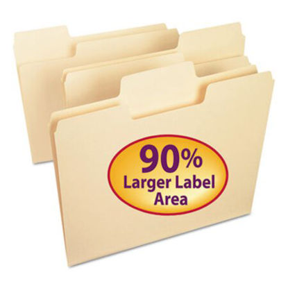 Picture of SuperTab Top Tab File Folders, 1/3-Cut Tabs, Letter Size, 11 pt. Manila, 100/BoxSMD-10301