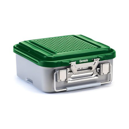Picture of Sterilization Container Genesis® 5-1/3 X 11-4/5 X 12-2/5 Inch Outside Dimensions, 5-1/8 X 9-4/5 X 11-2/5 Inch Inside DimensionsCD1-5C-GREEN