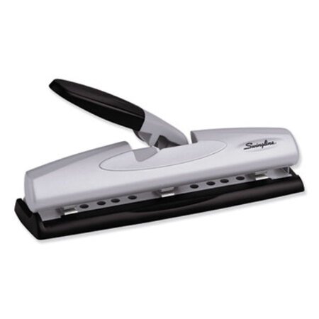 Picture of 12-Sheet LightTouch Desktop Two-to-Three-Hole Punch, 9/32" Holes, Black/SilverSWI-74026