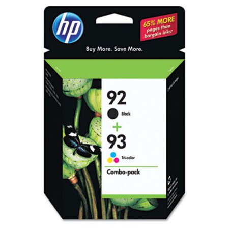 Picture of HP 92/HP 93, (C9513FN) 2-Pack Black/Tri-Color Original Ink CartridgesHEW-C9513FN