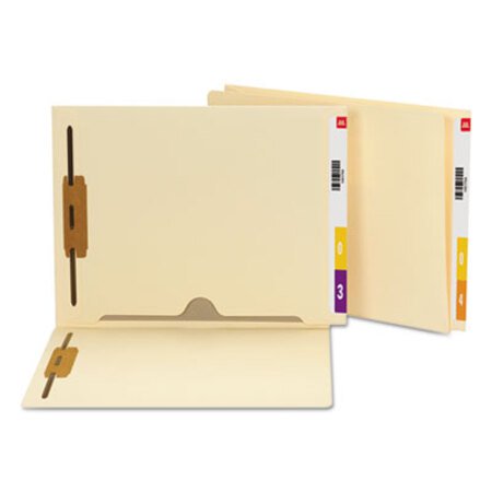 Picture of Heavyweight Manila End Tab Pocket Folders with Two Fasteners, Straight Tab, Letter Size, 50/BoxSMD-34101