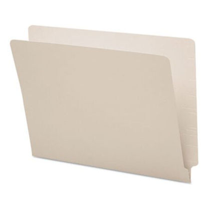 Picture of Reinforced End Tab Colored Folders, Straight Tab, Letter Size, Gray, 100/BoxSMD-25310