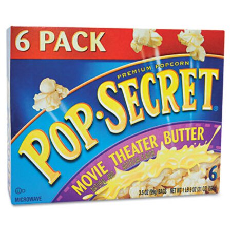 Picture of Microwave Popcorn, Movie Theater Butter, 3.2 oz Bags, 6/BoxDFD-57706