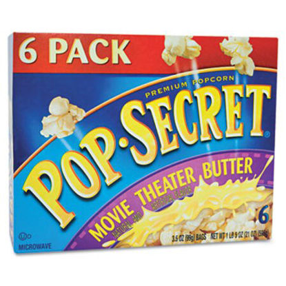 Picture of Microwave Popcorn, Movie Theater Butter, 3.2 oz Bags, 6/BoxDFD-57706