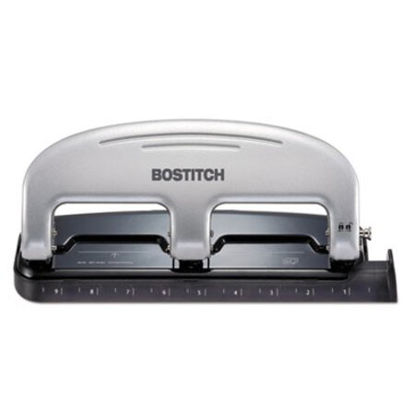 Picture of EZ Squeeze Three-Hole Punch, 20-Sheet Capacity, Black/SilverACI-2220