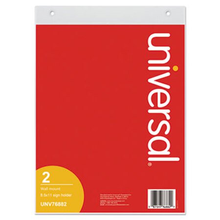 Picture of Wall Mount Sign Holder, 8 1/2" x 11", Vertical, ClearUNV-76882