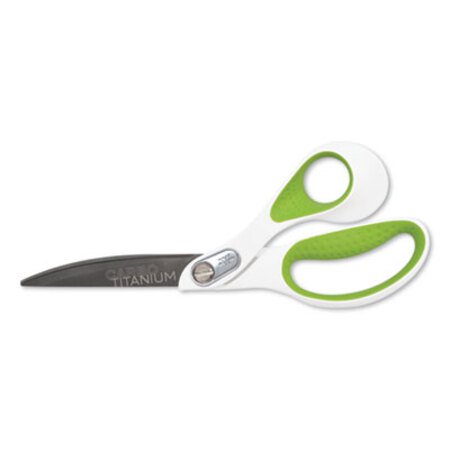 Picture of CarboTitanium Bonded Scissors, 9" Long, 4.5" Cut Length, White/Green Bent HandleACM-16445