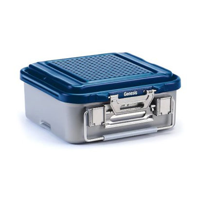 Picture of Sterilization Container Genesis® 5-1/3 X 11-4/5 X 12-2/5 Inch Outside Dimensions, 5-1/8 X 9-4/5 X 11-2/5 Inch Inside DimensionsCD1-5C-BLUE