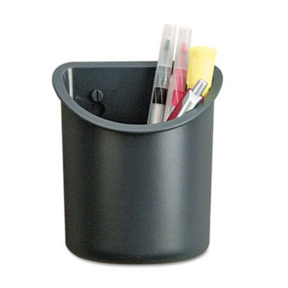 Picture of Recycled Plastic Cubicle Pencil Cup, 4 1/4 x 2 1/2 x 5, CharcoalUNV-08193
