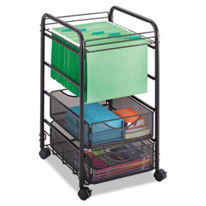 Picture of Onyx Mesh Open Mobile File, Two-Drawers, 15.75w x 17d x 27h, BlackSAF-5215BL