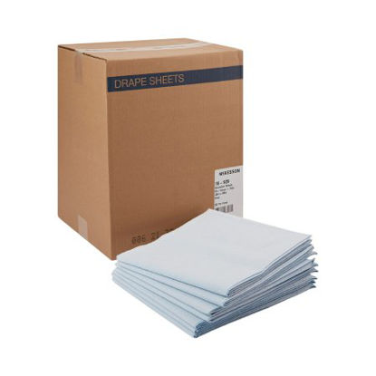 Picture of Stretcher Sheet McKesson Flat 40 W X 90 L Inch Blue Tissue / Poly Disposable18-929