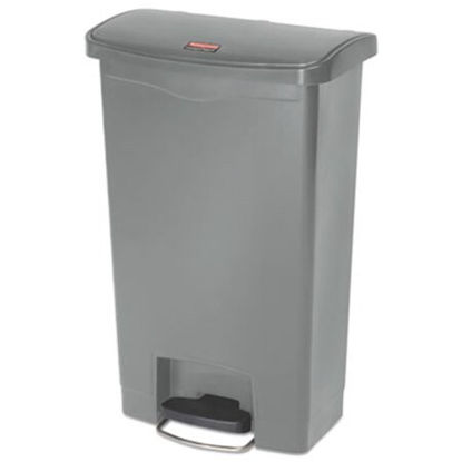 Picture of Slim Jim Resin Step-On Container, Front Step Style, 13 gal, GrayRCP-1883602