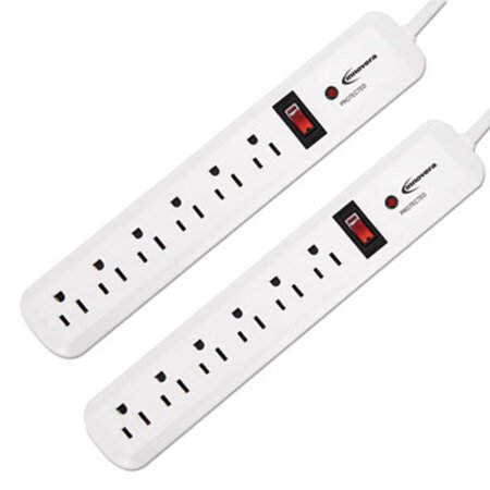 Picture of Surge Protector, 6 Outlets, 4 ft Cord, 540 Joules, White, 2/PKIVR-71653
