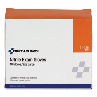Picture of Ambidextrous Non-Sterile Single Use Nitrile Medical Gloves, Large, 10/BoxFAO-21226