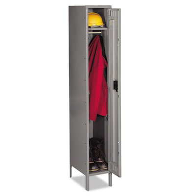 Picture of Single Tier Locker with Legs, 12w x 18d x 78h, Medium GrayTNN-STS1218721MG