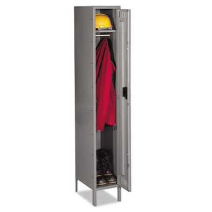 Picture of Single Tier Locker with Legs, 12w x 18d x 78h, Medium GrayTNN-STS1218721MG