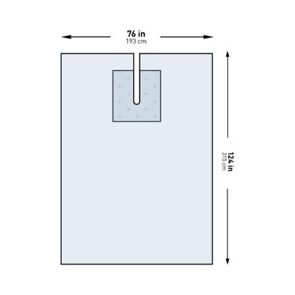 Picture of EENT Drape McKesson EENT Split Drape 76 W X 124 L Inch Sterile183-I80-09143G-S