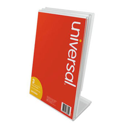 Picture of Clear L-Style Freestanding Frame, 5 x 7 Insert, 3/PackUNV-76850