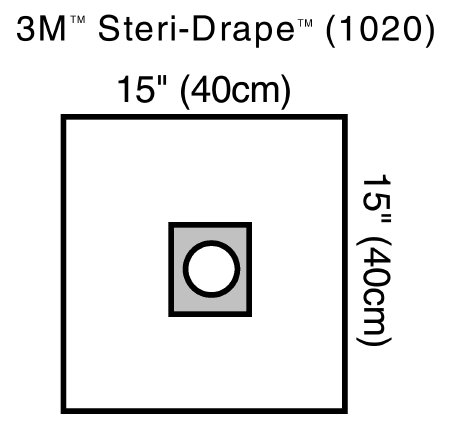 Picture of EENT Drape 3M™ Steri-Drape™ Small Drape with Aperture 15 W X 15 L Inch Sterile1020