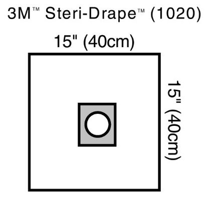 Picture of EENT Drape 3M™ Steri-Drape™ Small Drape with Aperture 15 W X 15 L Inch Sterile1020