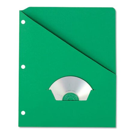 Picture of Slash Pocket Project Folders, 3-Hole Punched, Straight Tab, Letter Size, Green, 25/PackPFX-32925