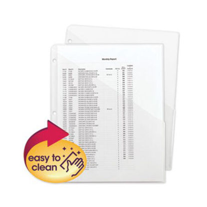 Picture of Organized Up Poly Slash Jackets, 2-Sections, Letter Size, Clear, 5/PackSMD-89506