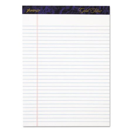 Picture of Gold Fibre Writing Pads, Wide/Legal Rule, 8.5 x 11.75, White, 50 Sheets, 4/PackTOP-20031