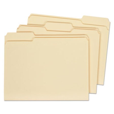 Picture of Double-Ply Top Tab Manila File Folders, 1/3-Cut Tabs, Letter Size, 100/BoxUNV-16113