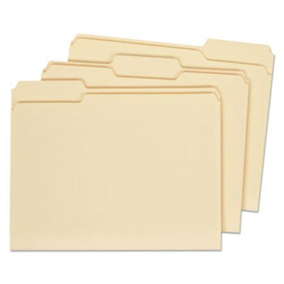Picture of Double-Ply Top Tab Manila File Folders, 1/3-Cut Tabs, Letter Size, 100/BoxUNV-16113