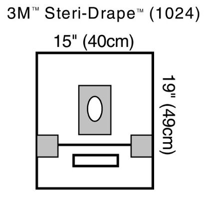 Picture of EENT Drape 3M™ Steri-Drape™ Small Aperture Drape 15 W X 19 L Inch Sterile1024
