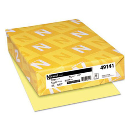 Picture of Exact Index Card Stock, 90 lb, 8.5 x 11, Canary, 250/PackWAU-49141