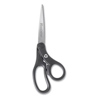 Picture of KleenEarth Basic Plastic Handle Scissors, 8" Long, 3.1" Cut Length, Black Offset HandleACM-15584