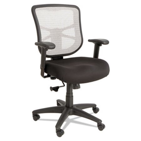 Picture of Alera Elusion Series Mesh Mid-Back Swivel/Tilt Chair, Supports 275lb, 17.9" to 21.8" Seat, Black Seat, White Back, Black BaseALE-EL42B04