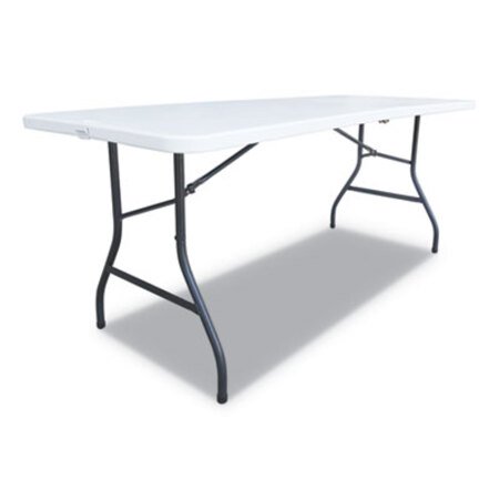 Picture of Fold-in-Half Resin Folding Table, 72w x 29.63d x 29.25h, WhiteALE-FR72H