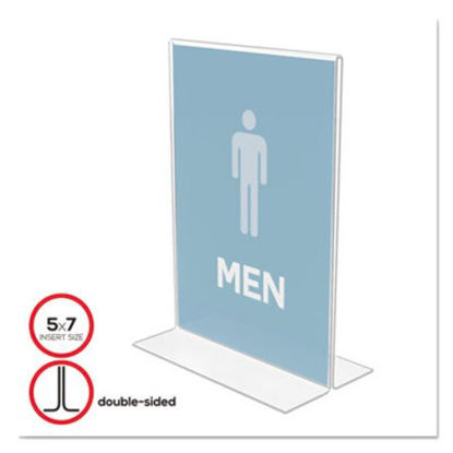 Picture of Classic Image Double-Sided Sign Holder, 5 x 7 Insert, ClearDEF-69101