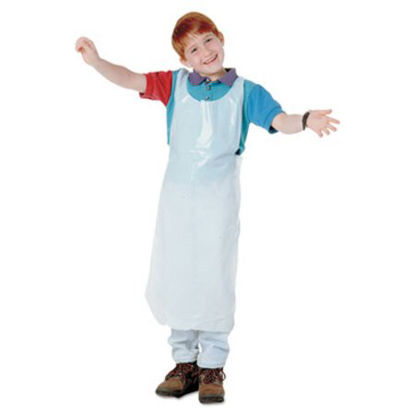 Picture of Disposable Apron, Polypropylene, One Size Fits All, White, 100/PackBAU-64620
