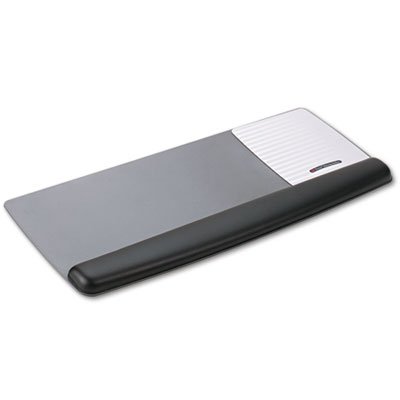 Picture of Antimicrobial Gel Mouse Pad/Keyboard Wrist Rest Platform, Black/SilverMMM-WR422LE