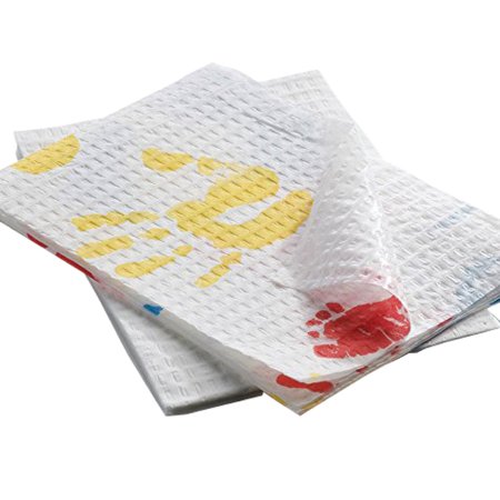 Picture of Procedure Towel Tiny Tracks™ 13-1/2 W X 18 L Inch Hand / Footprints NonSterile37234