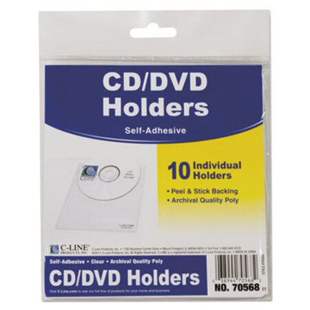 Picture of Self-Adhesive CD Holder, 5 1/3 x 5 2/3, 10/PKCLI-70568