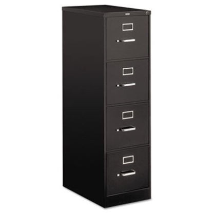 Picture of 510 Series Vertical File, 4 Letter-Size File Drawers, Black, 15" x 25" x 52"HON-514PP