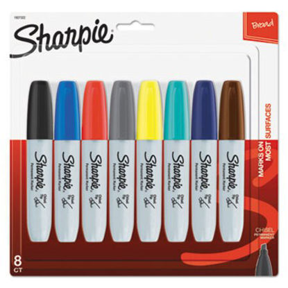 Picture of Chisel Tip Permanent Marker, Medium Chisel Tip, Assorted Fashion Colors, 8/PackSAN-1927322