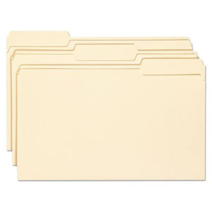Picture of Top Tab File Folders with Antimicrobial Product Protection, 1/3-Cut Tabs, Legal Size, Manila, 100/BoxSMD-15338