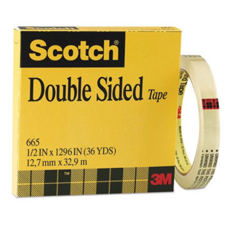 Picture of Double-Sided Tape, 3" Core, 0.5" x 36 yds, ClearMMM-665121296