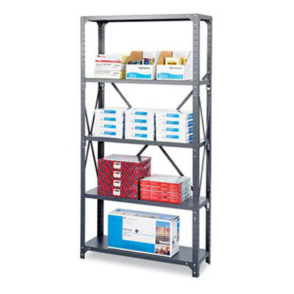 Picture of Commercial Steel Shelving Unit, Five-Shelf, 36w x 24d x 75h, Dark GraySAF-6267