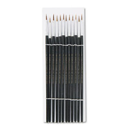 Picture of Artist Brush, Size 2, Camel Hair, Round, 12/PackLEO-73502