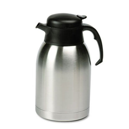 Picture of Stainless Steel Lined Vacuum Carafe, 1.9L, Satin Finish/Black TrimHOR-SVC190